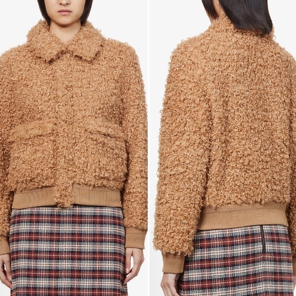 NWT Polo Ralph Lauren High-Pile Curly Fleece Teddy Bomber Jacket size large - Picture 6 of 13